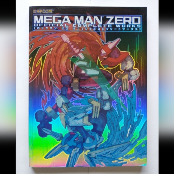 🚫SOLD🚫Mega Man Zero Official Complete Works Book, Holographic Cover - Picture 1 of 11